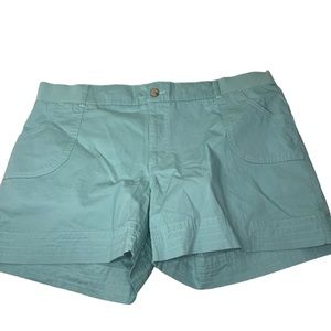 Lee Shorts Women’s 20 Aqua Blue Midrise Soft Elastic Waistband BoxBV